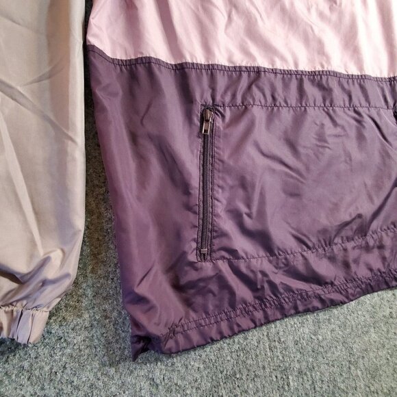 Zine Pink Pullover Windbreaker 1/4 Zip Jacket Women M Outdoor Water Resistant - Picture 8 of 12